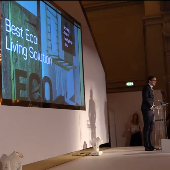 Mark Dolan presenting Best Eco Living Solution at the event